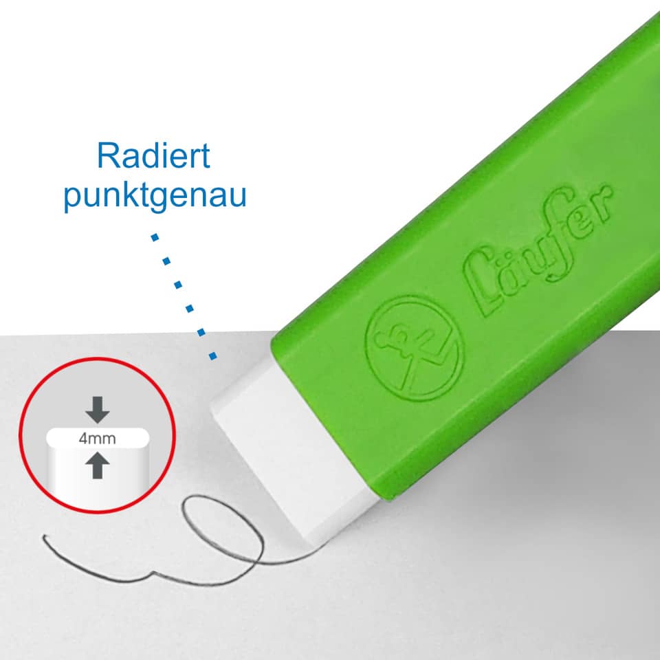 Radiergummi Pocket 2, grün LÄUFER 69263