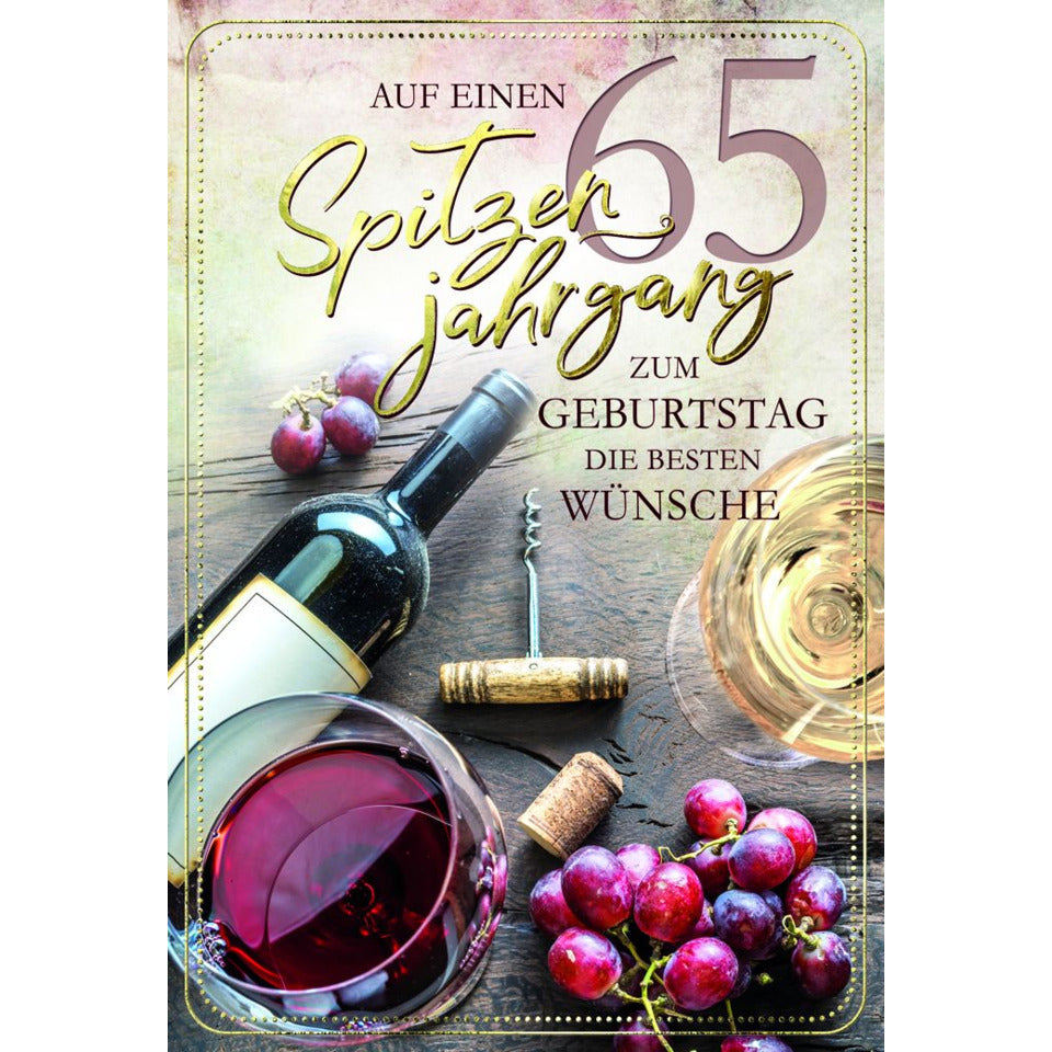 Geburtstagskarte Zahl 65  52-5465 52-5465   Bild