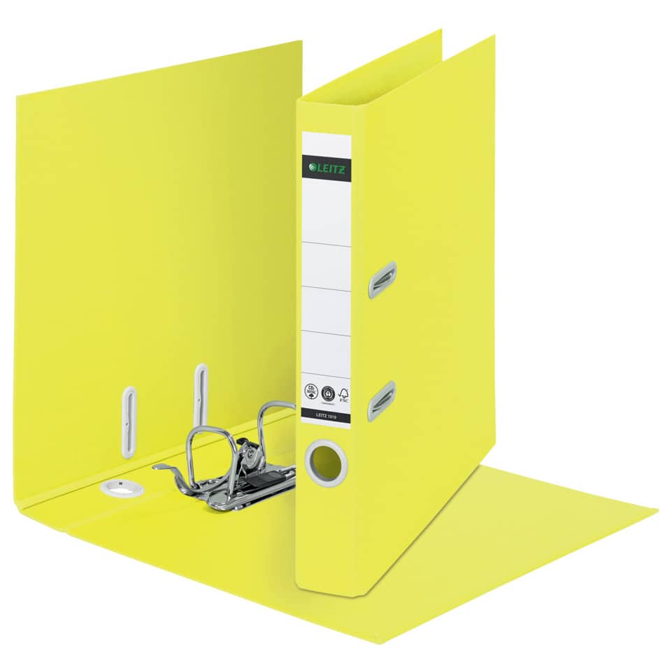 Qualitäts-Ordner Recycle 180°, A4, 50mm, gelb LEITZ 1019-00-15