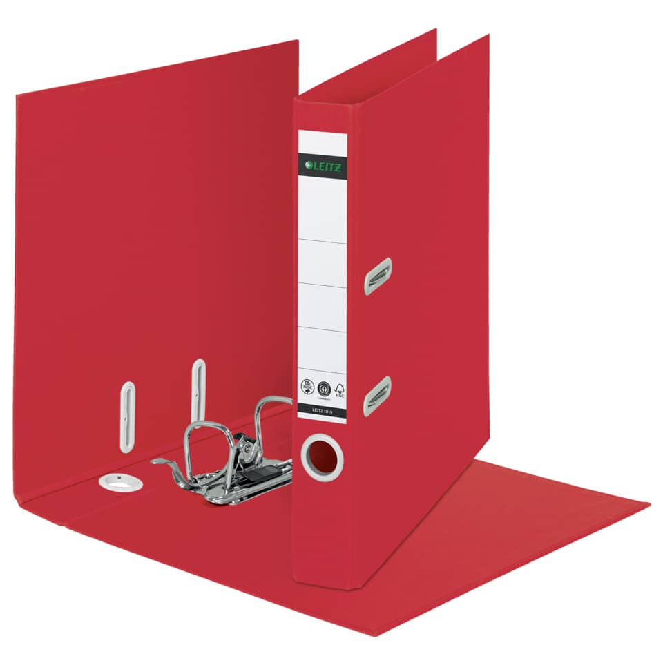 Qualitäts-Ordner Recycle 180°, A4, 50mm, rot LEITZ 1019-00-25