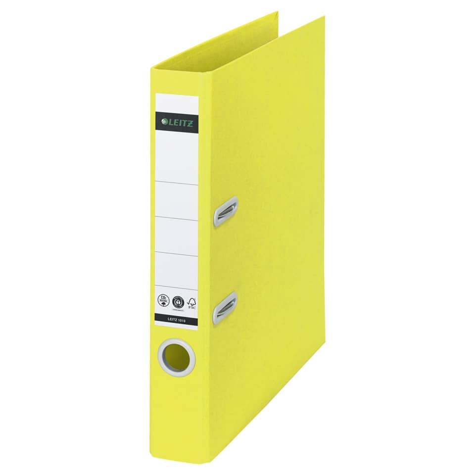 Qualitäts-Ordner Recycle 180°, A4, 50mm, gelb LEITZ 1019-00-15