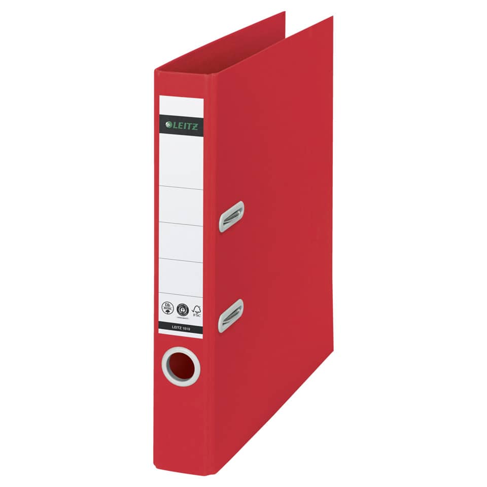 Qualitäts-Ordner Recycle 180°, A4, 50mm, rot LEITZ 1019-00-25
