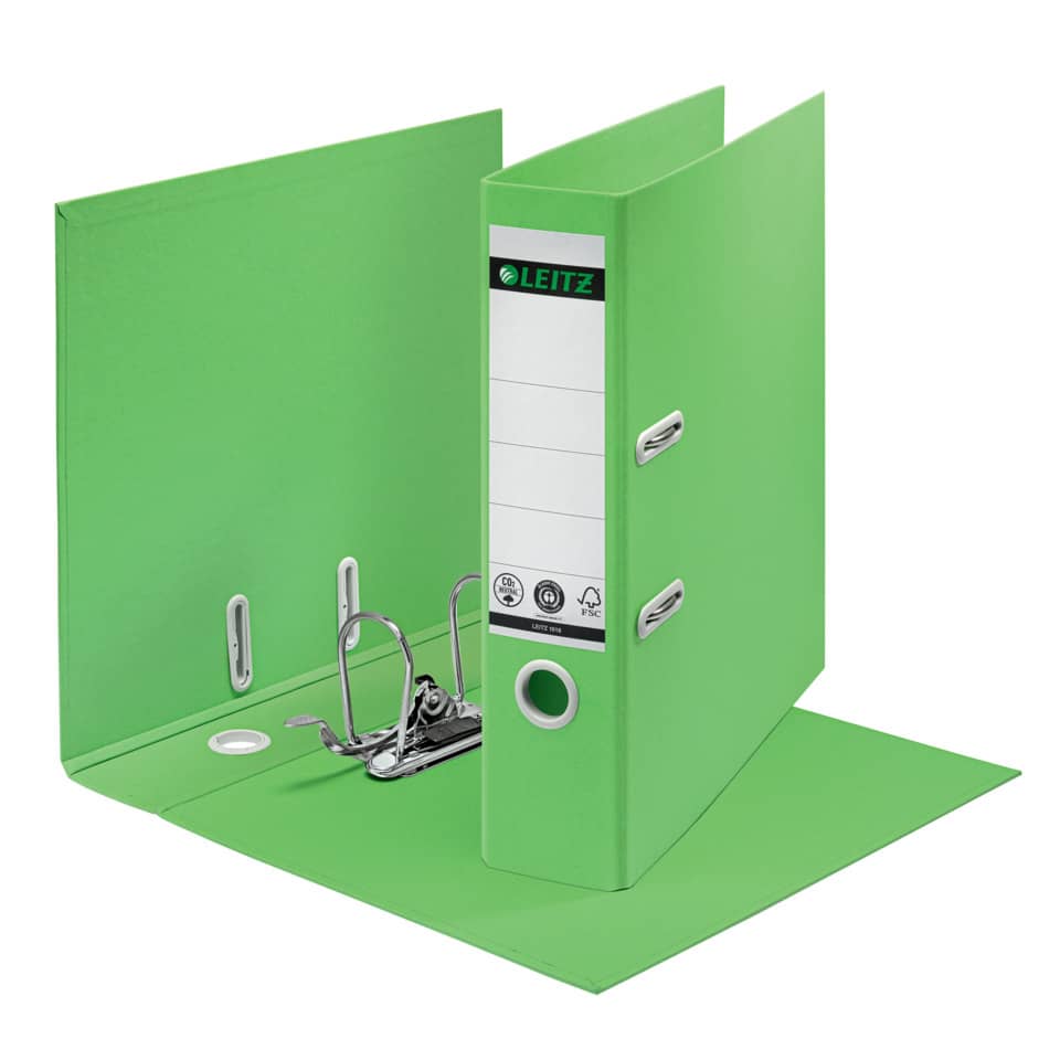 Qualitäts-Ordner Recycle 180°, A4, 80mm, grün LEITZ 1018-00-55