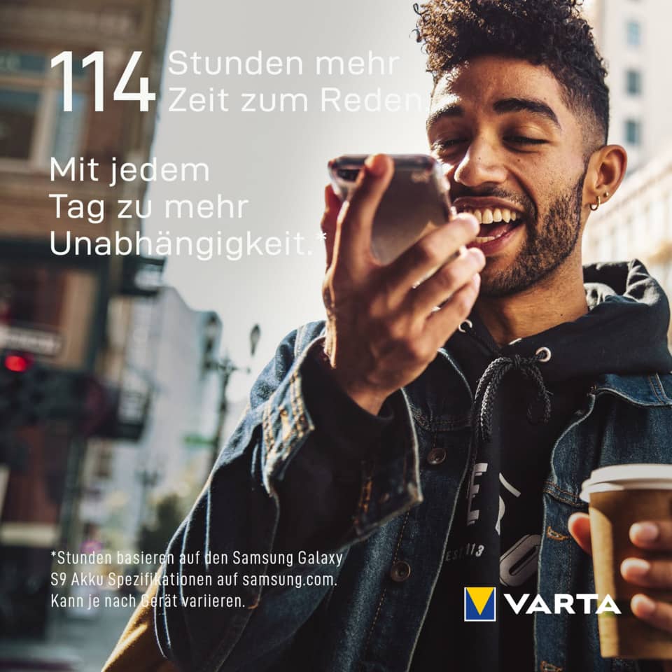 Ladestation Powerbank 20.000 mAh weiß VARTA 57978 101 111