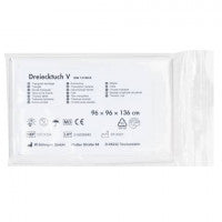 Dreiecktuch V Form - DIN 13168, reinweiß