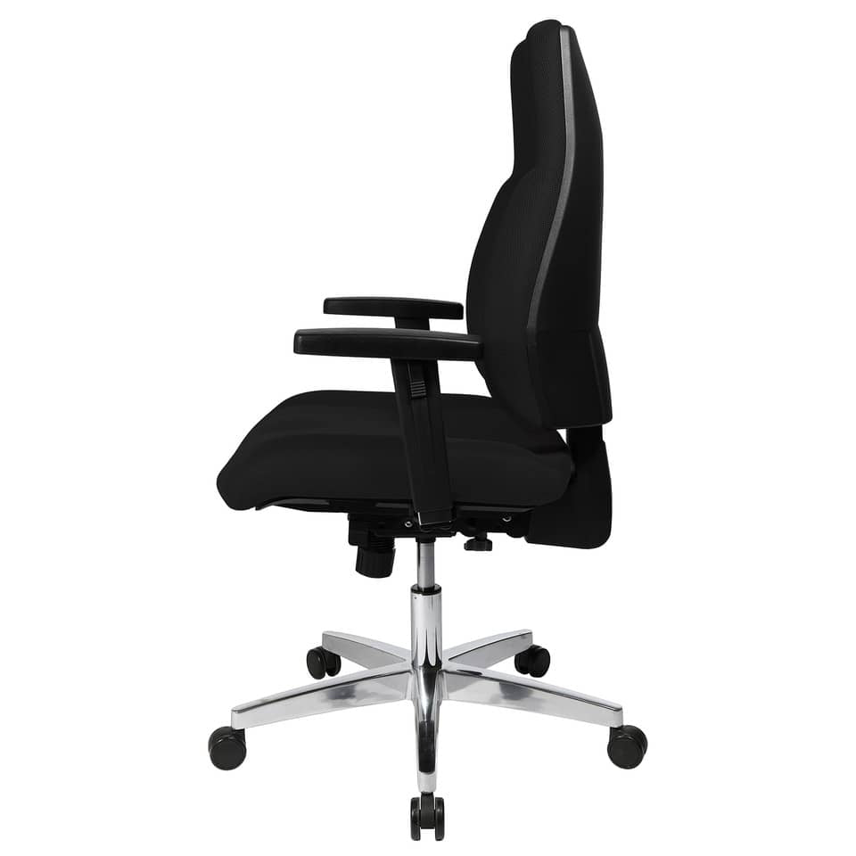 Drehstuhl P91 mit Armlehnen und Hartbodenrollen, schwarz TOPSTAR PI99GBC0H