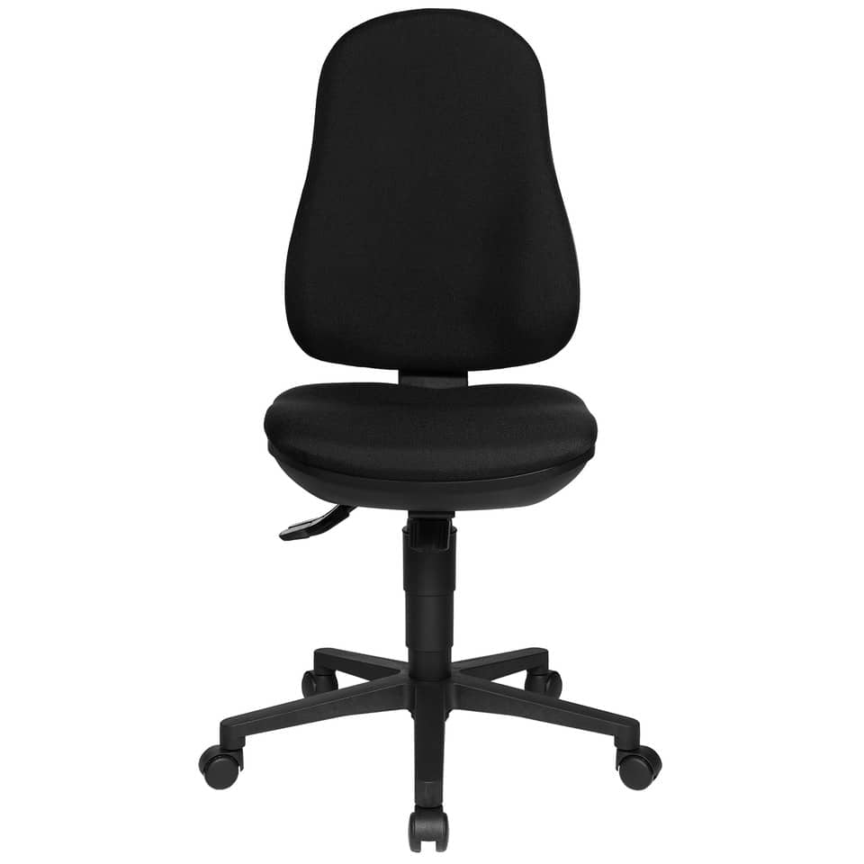Drehstuhl Support SY ohne Armlehnen, mit Hartbodenrollen, schwarz TOPSTAR 8550G20H TOPSTAR 8550G20H weiche Rollen