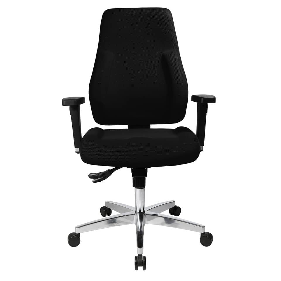 Drehstuhl P91 mit Armlehnen und Hartbodenrollen, schwarz TOPSTAR PI99GBC0H