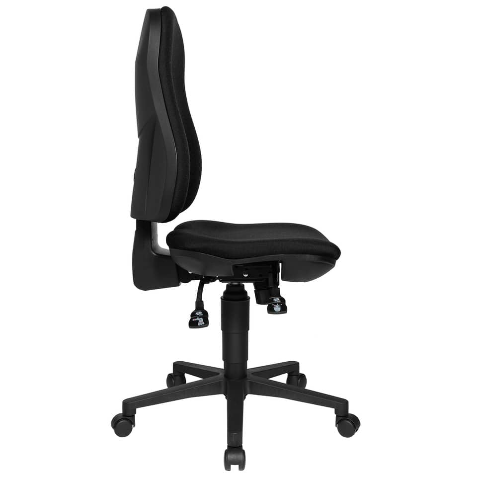 Drehstuhl Support SY ohne Armlehnen, mit Hartbodenrollen, schwarz TOPSTAR 8550G20H TOPSTAR 8550G20H weiche Rollen