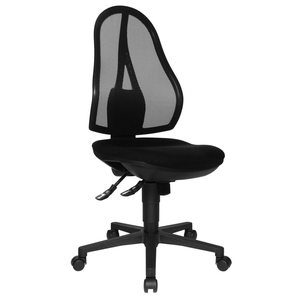 Drehstuhl Open Point SY, ohne Armlehnen, schwarz TOPSTAR OP200G20H TOPSTAR OP200G20H weiche Rollen
