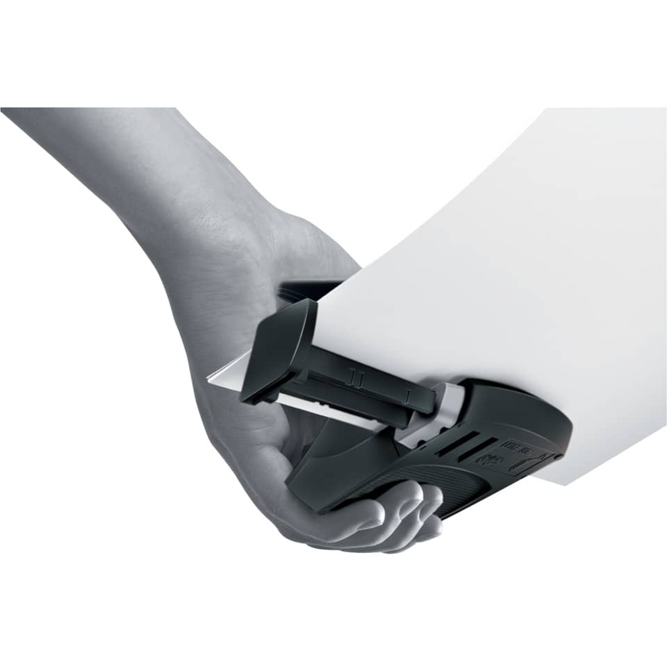 Locher Mini NeXXt Recycle, 10 Blatt, Anschlagschiene, Kunststoff, blau LEITZ 5010-00-95