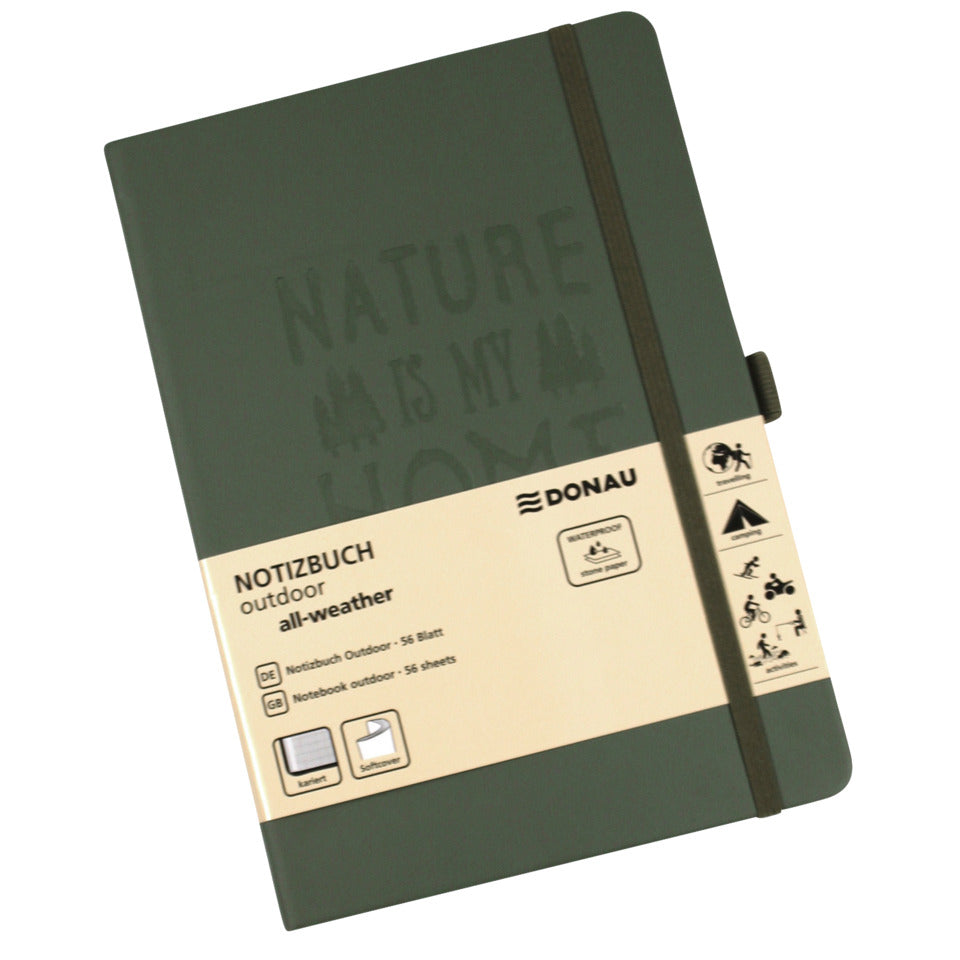 Notizbuch Outdoor, A5, 120g/m², olive DONAU 1350106-06