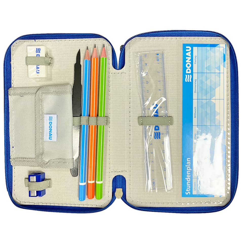 Schüleretui Haie, 3-Stock, gefüllt DONAU 6776100-11 DONAU 6776100-11  gefüllt  3-Stock