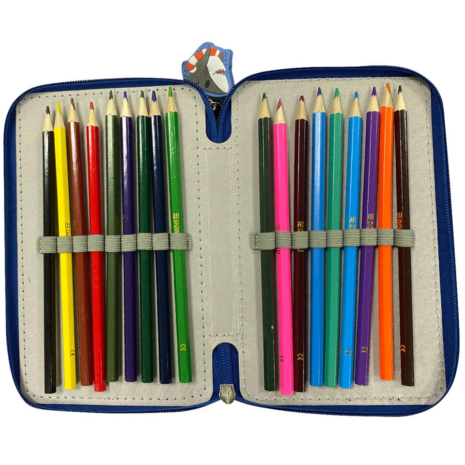 Schüleretui Haie, 3-Stock, gefüllt DONAU 6776100-11 DONAU 6776100-11  gefüllt  3-Stock