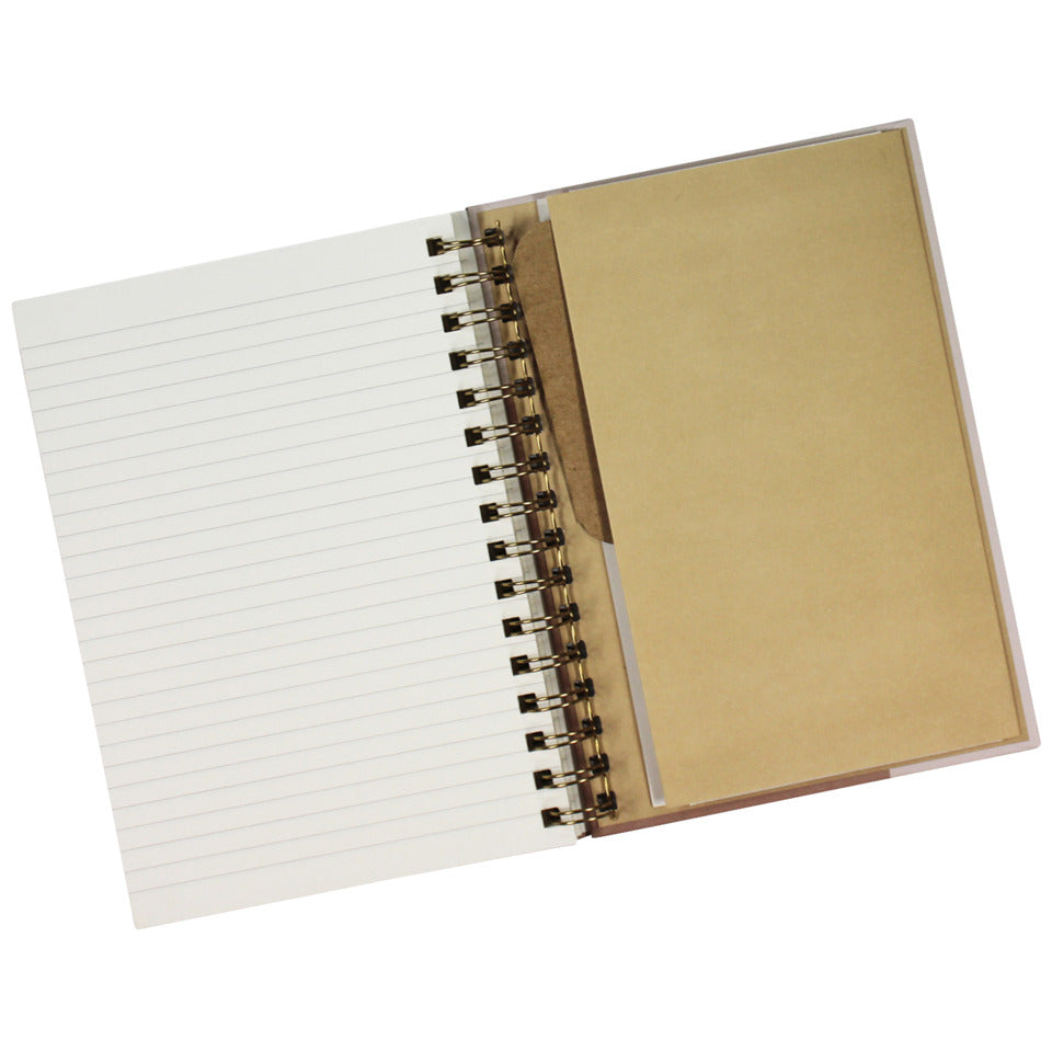 Spiralnotizbuch Happy Life, A5, 80g/m², 100 Blatt, liniert, braun DONAU 1348104-02