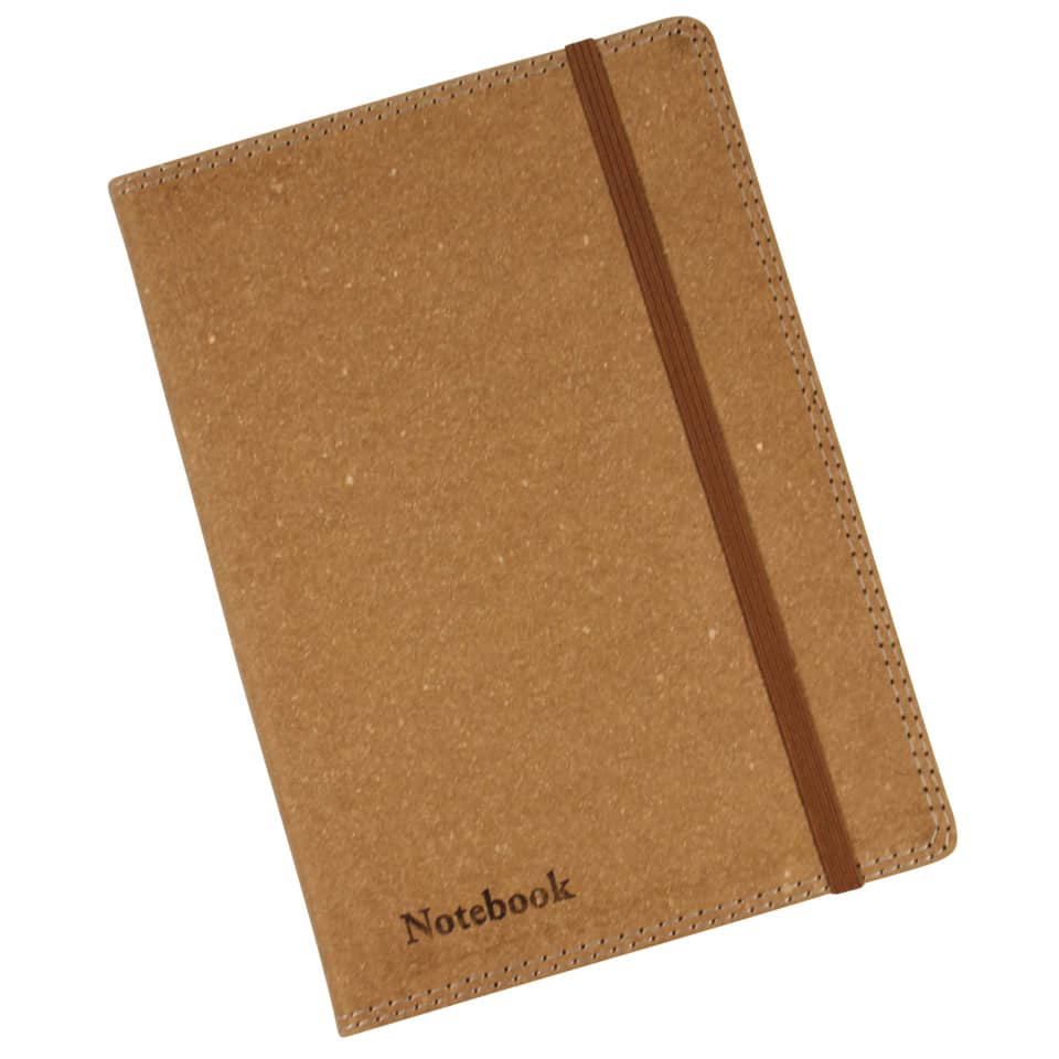 Notizbuch, A5, Recyceltes Leder, braun DONAU 1350105-02