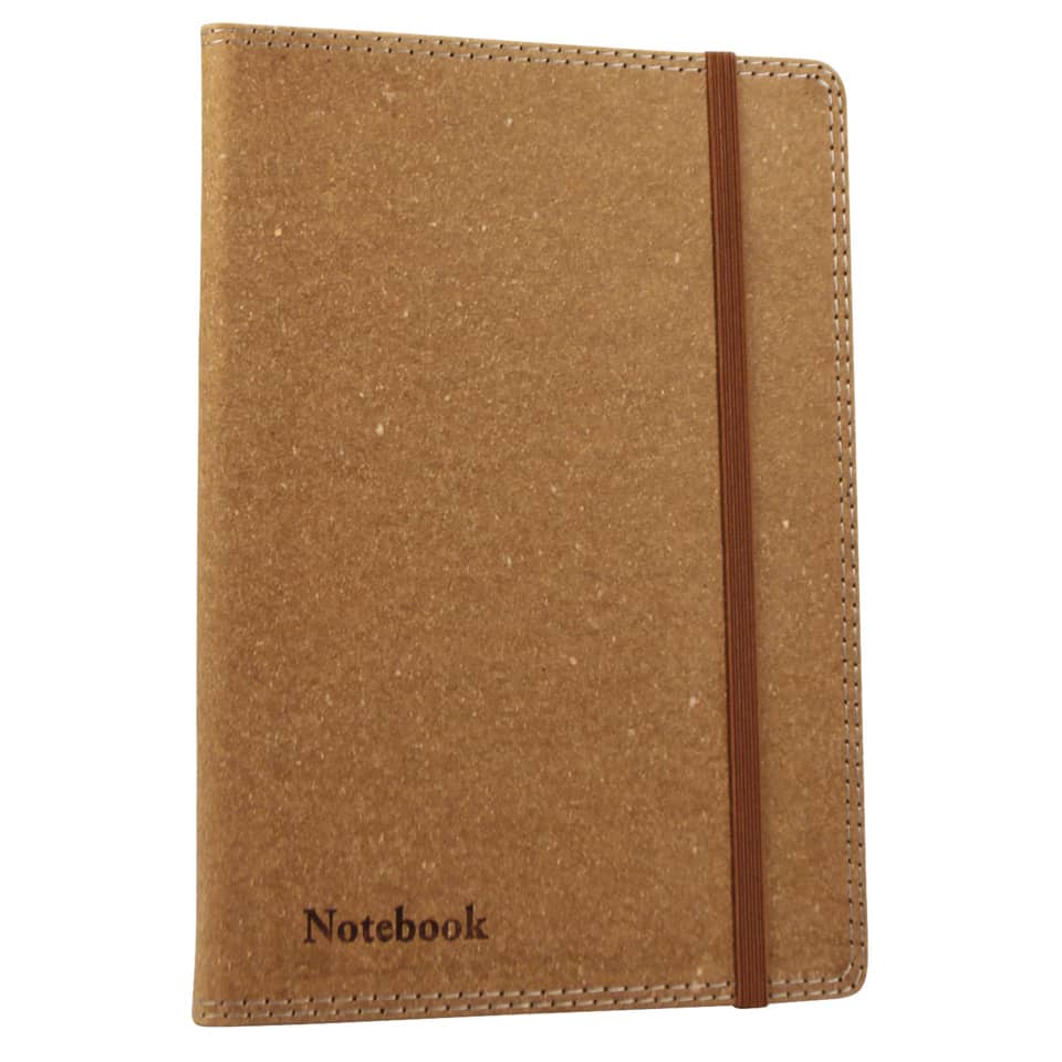 Notizbuch, A5, Recyceltes Leder, braun DONAU 1350105-02