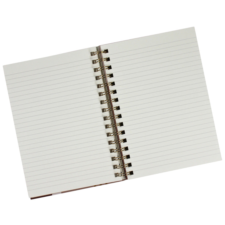 Spiralnotizbuch Happy Life, A5, 80g/m², 100 Blatt, liniert, braun DONAU 1348104-02