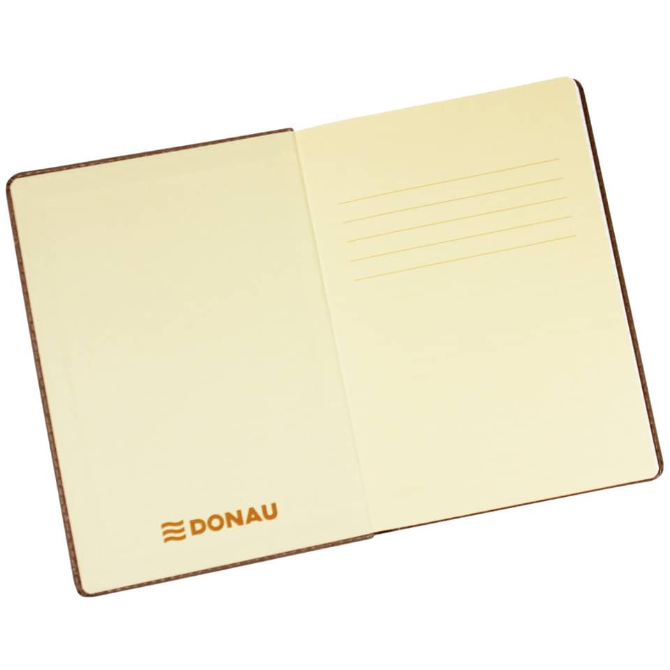 Notizbuch, A5, Recyceltes Leder, braun DONAU 1350105-02