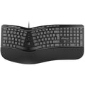 Tastatur Ergo mit Kabel + Handgelenkauflage, kabelgebunden, schwarz MEDIARANGE MROS120 MEDIARANGE MROS120 Ergo