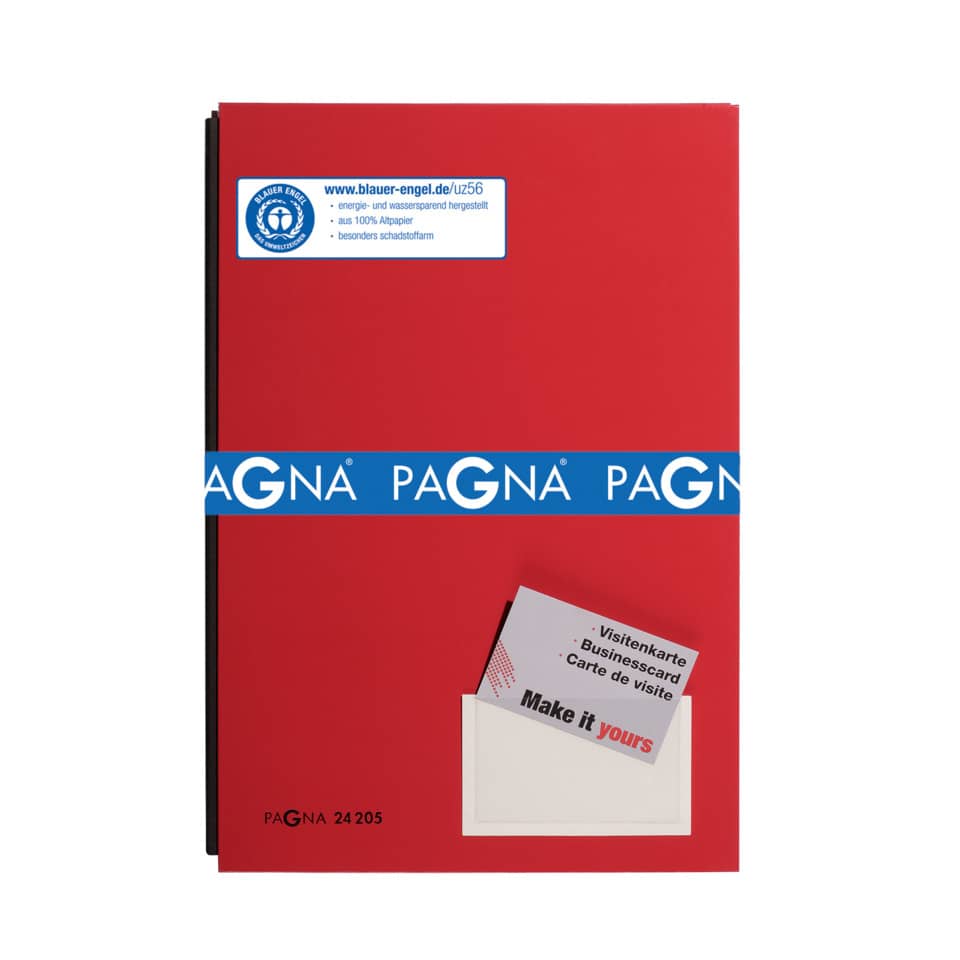 Unterschriftsmappe Color Pappe, 20-teilig, rot PAGNA 24205-01 PAGNA 24205-01 Color Pappe