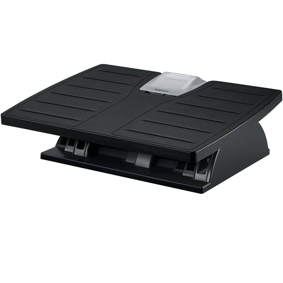 Fußstütze Office Suites Microban, 455 x 340 x 118 mm, schwarz/silber FELLOWES 8035001