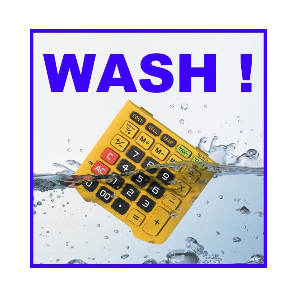 Tischrechner klein, abwaschbar, wasser-/staubfest, für anspruchsvolle Arbeitsumgebungen CASIO WM-320MT CASIO WM-320MT Batterie