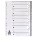 Ordnerregister 1-10, A4, grau Q-CONNECT KF01916 Q-CONNECT KF01916 Indexblatt