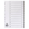 Ordnerregister 1-12, A4, grau Q-CONNECT KF01917 Q-CONNECT KF01917 Indexblatt