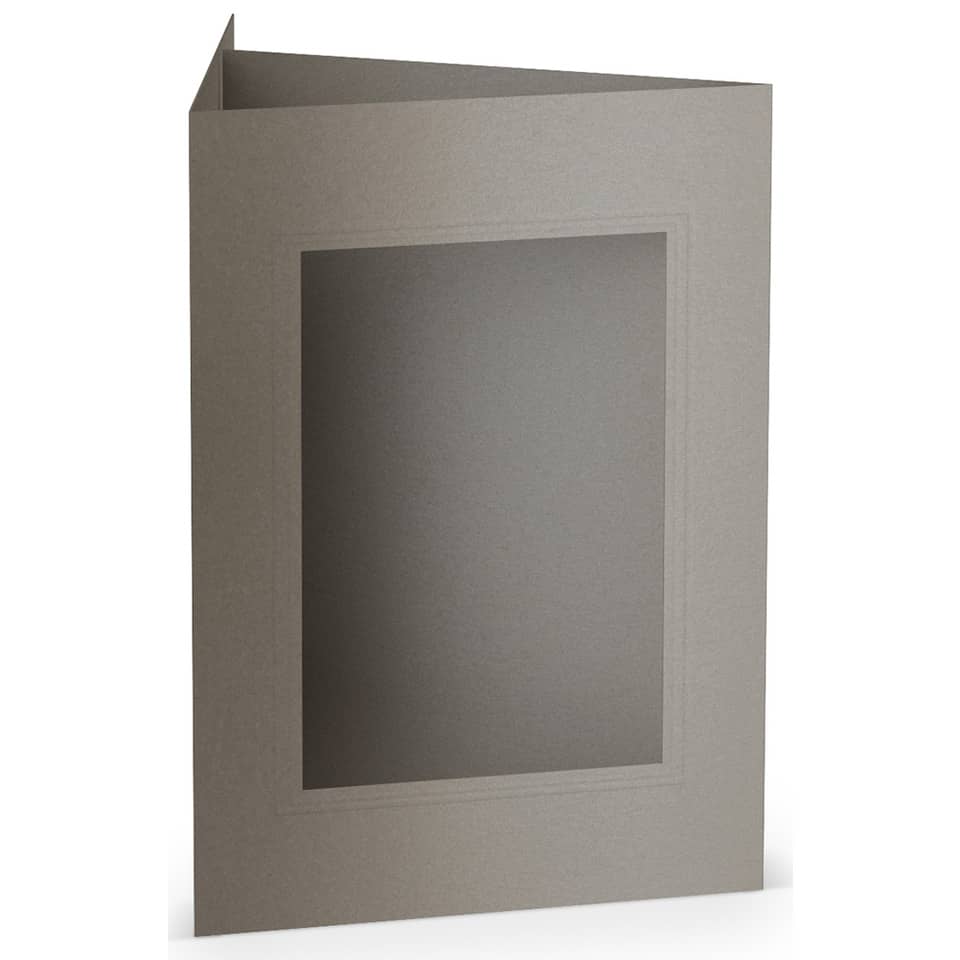 Passepartoutkarte Paperado eckig, B6, 220g/m², taupe RÖSSLER 164033411 RÖSSLER 164033411  eckig 120x169mm