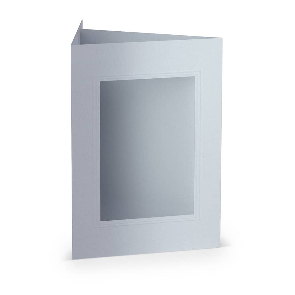 Passepartoutkarte Paperado eckig, B6, 220g/m², marle white RÖSSLER 164033302 RÖSSLER 164033302 eckig 120x169mm met.