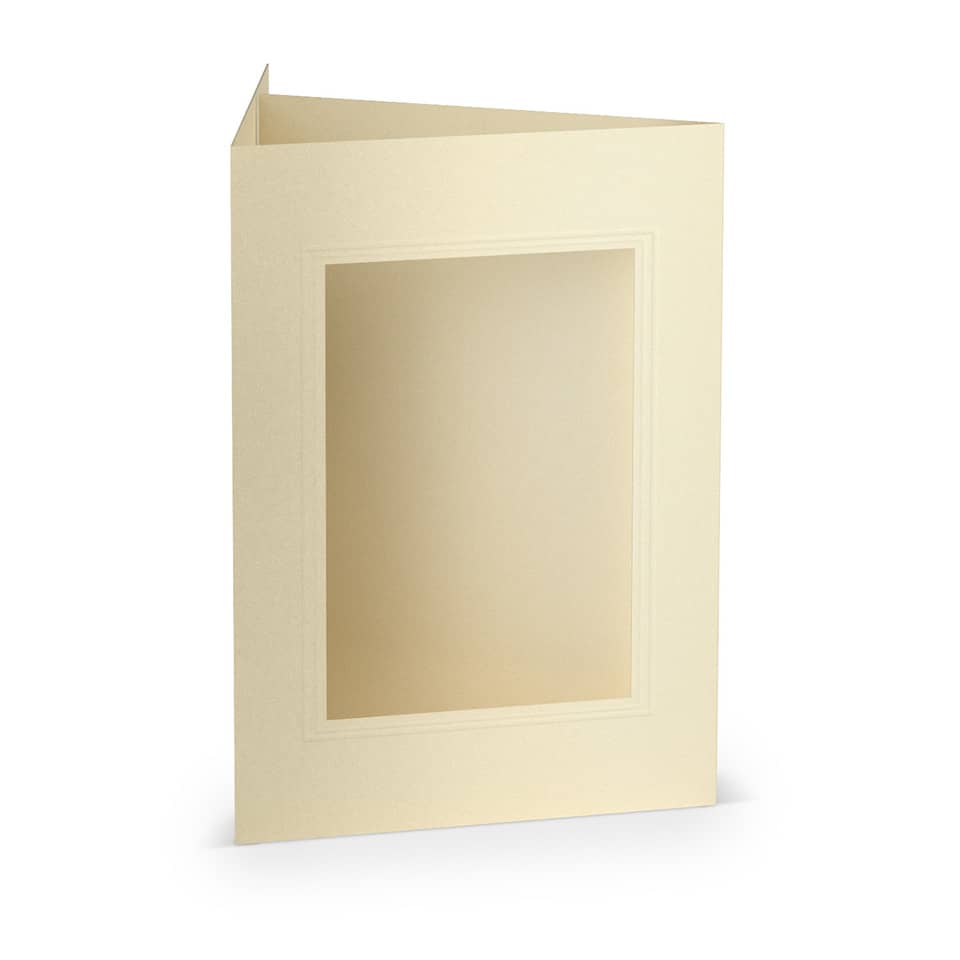 Passepartoutkarte Coloretti eckig, B6, 220g/m², candle light metallic RÖSSLER 164033303 RÖSSLER 164033303 eckig 120x169mm met.