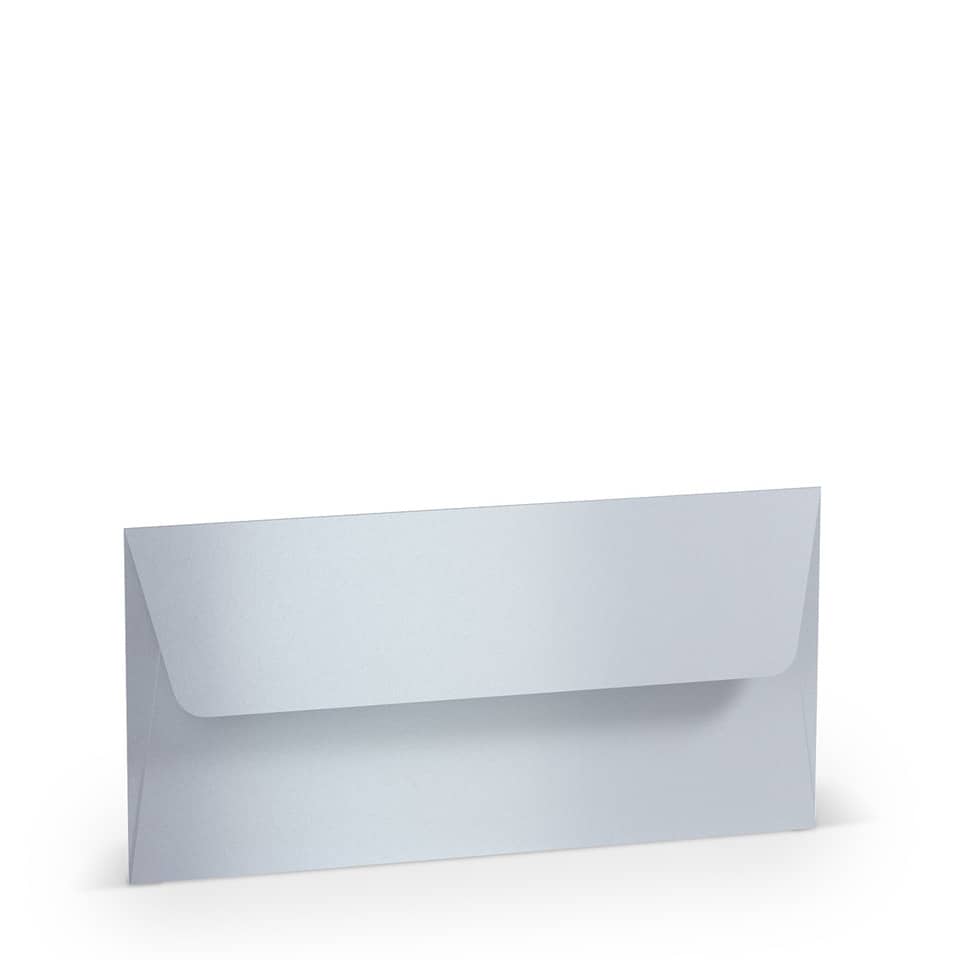 Briefumschlag Paperado, DIN lang, 100g/m², nassklebend, marble white metallic RÖSSLER 164002302 RÖSSLER 164002302   110x220 mm