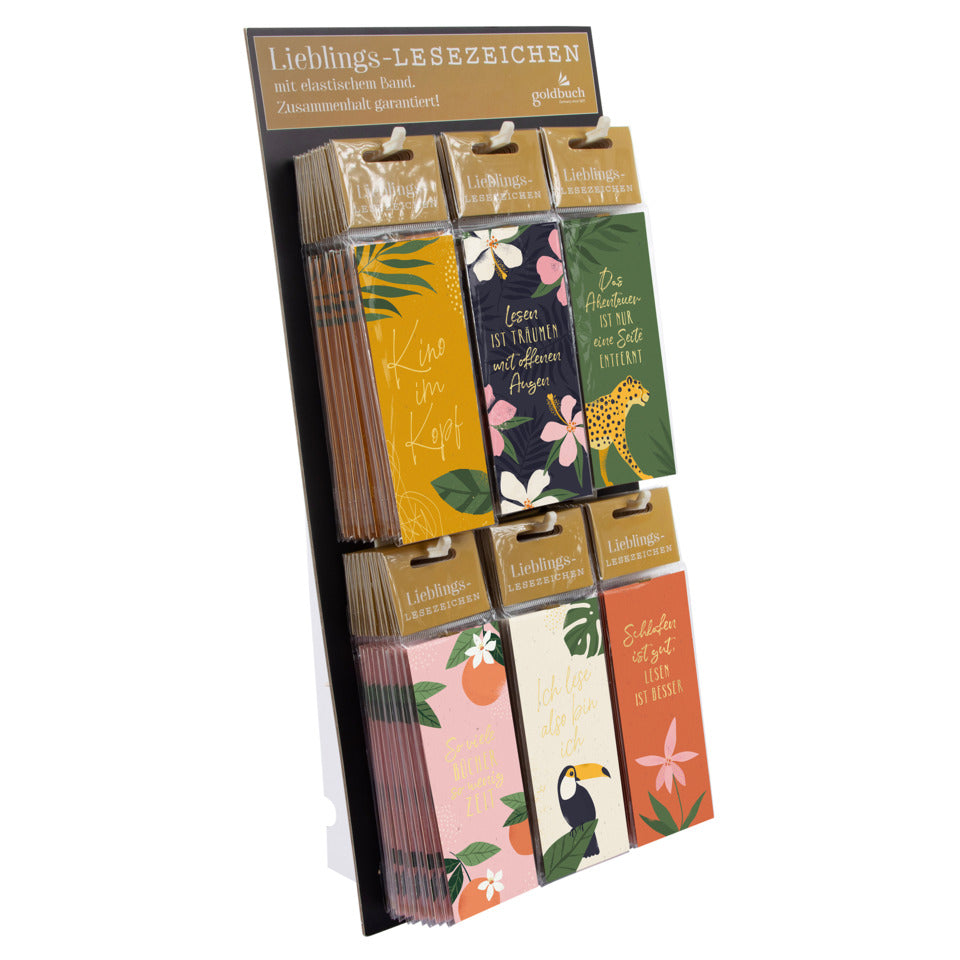 Lesezeichen Tropical Style, 60 Stück, sortiert im Display GOLDBUCH 10475