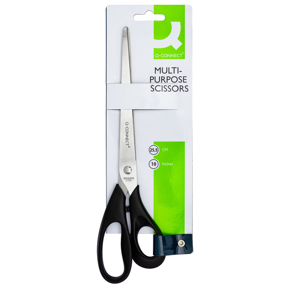 Universalschere, 25,5cm, schwarz Q-CONNECT KF02340 Q-CONNECT KF02340 abgerundet
