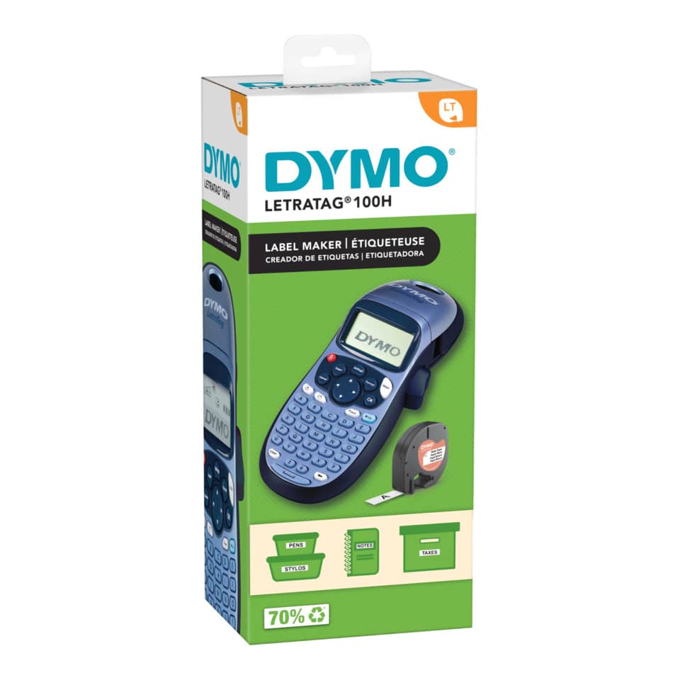 Beschriftungsgerät LetraTag® 100H, ABC-Tastatur, Thermodirektdruck, schwarz/blau DYMO 2174576 DYMO 2174576 ABC-Tastatur