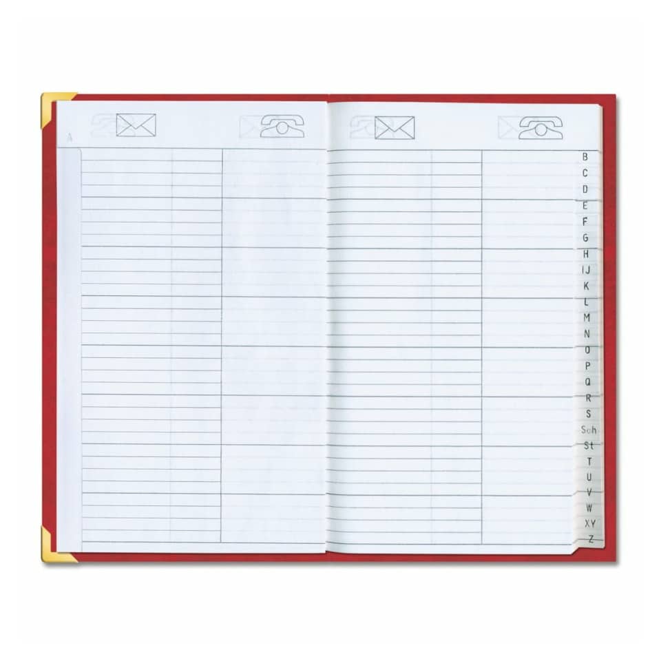 Adress- und Telefonbuch, 13 x 20,5 cm, sortiert STYLEX 49943