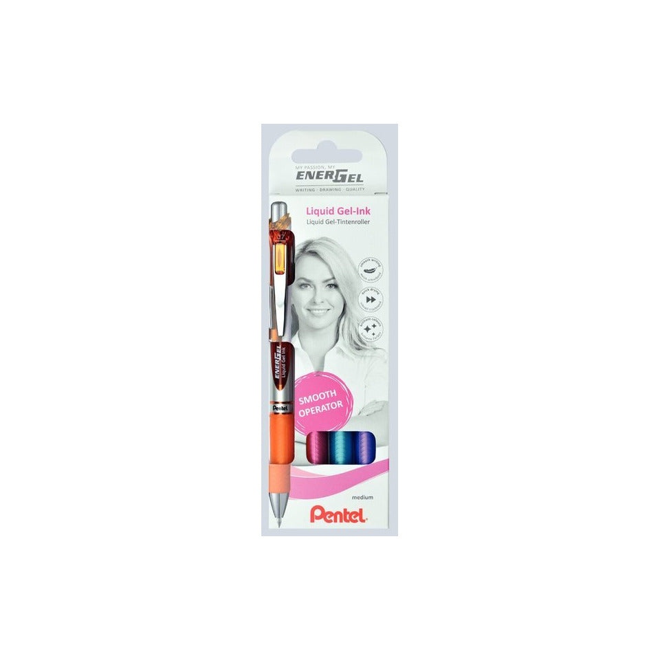 Gel-Tintenroller Liquid EnerGel BL77, 0,35mm, 4 Stück sortiert PENTEL BL77-4COL