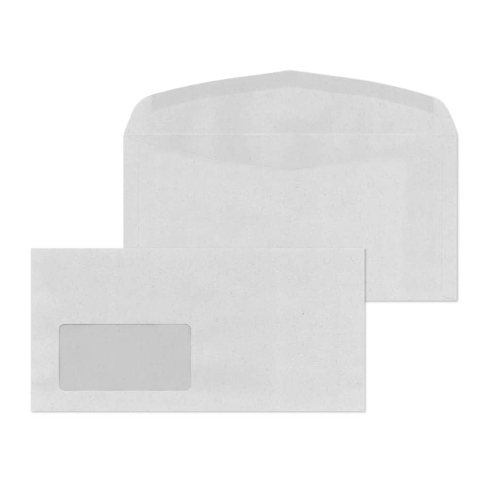 Briefumschlag mit Fenster, C5/6, 75g/m², nassklebend, 1000 Stück, grau MAILMEDIA 30005396 MAILMEDIA 30005396 1000ST UWS