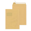 Versandtasche mit Fenster, C4, 110g/m², Haftklebend, 250 Stück, braun MAILMEDIA 30005498 MAILMEDIA 30005498 250ST