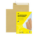 Faltentasche, DIN B4, mit Haftklebung, braun, 140 g/qm, 10 Stück MAILMEDIA 30002220 MAILMEDIA 30002220 150g