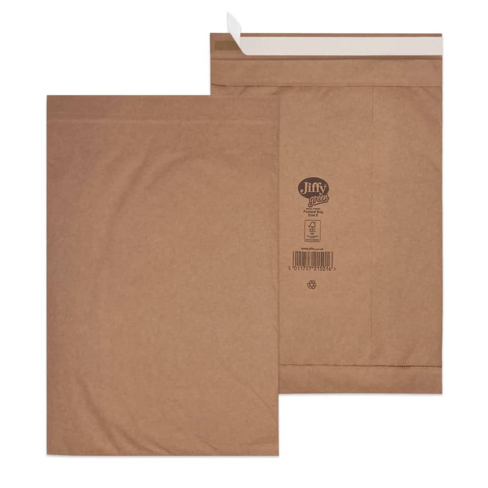 Polsterversandtasche, Typ 5, 260x381mm, braun JIFFY 30001315