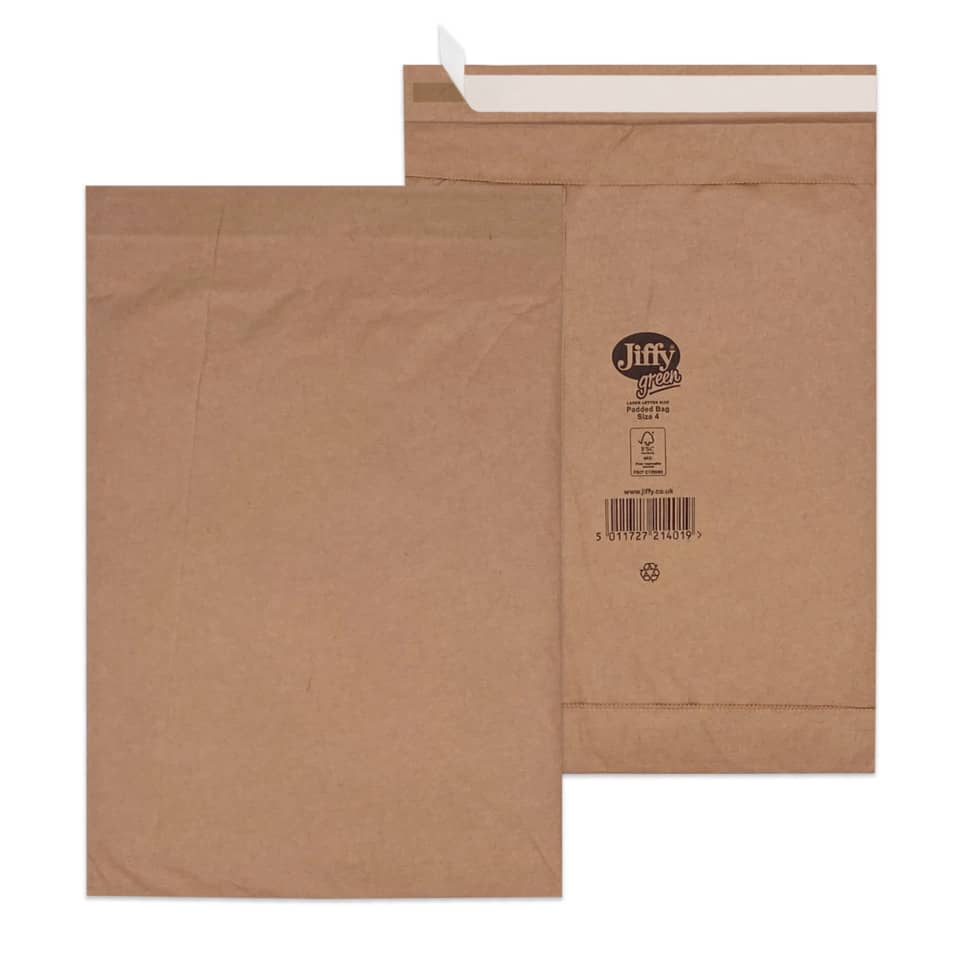 Polsterversandtasche, Typ 4, 240x343mm, braun JIFFY 30001314 30001314 für A4