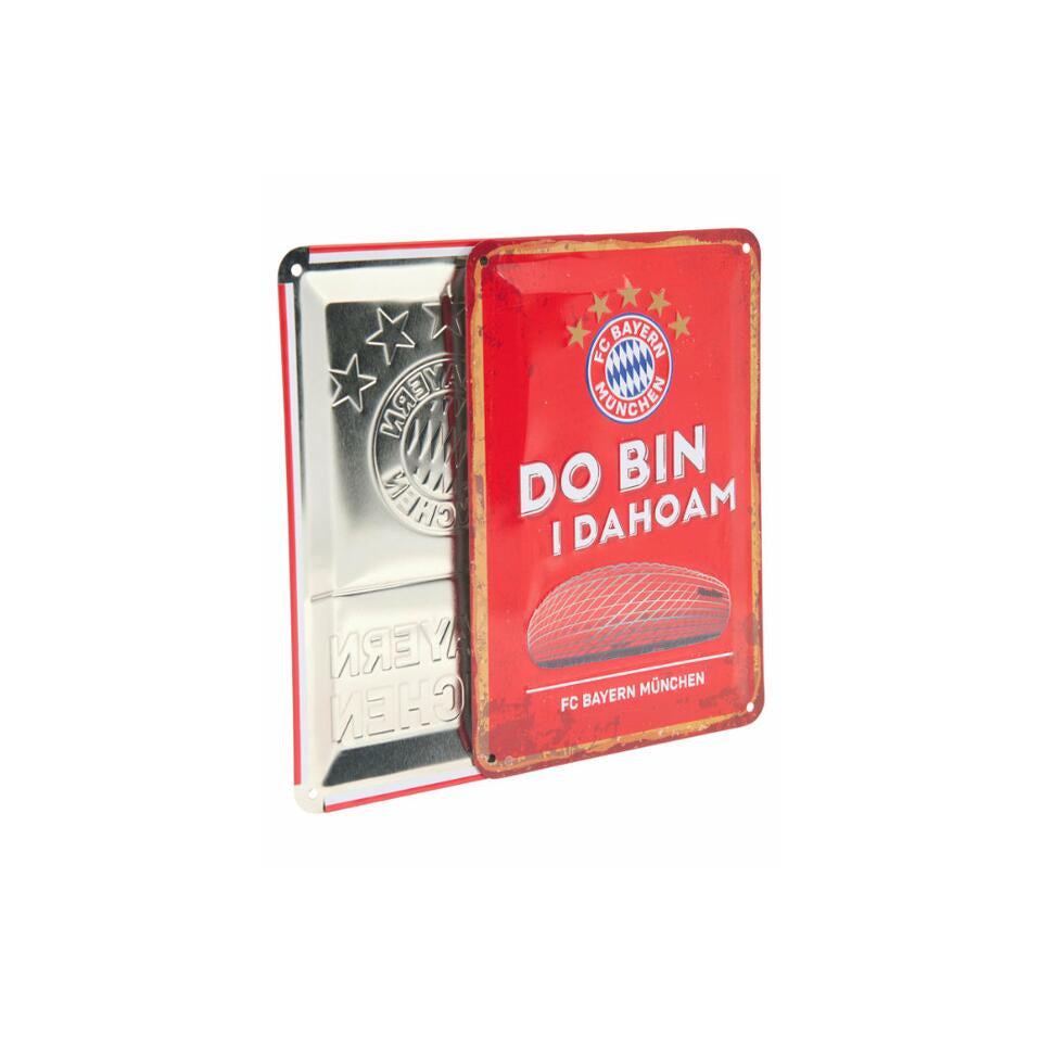 Metallschild 2er-Set Logo rot FC BAYERN 29260 FCBAYERN 29260 210x155x10mm