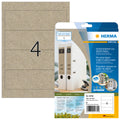 Ordnerrückenschild permanent, 61 x 192 mm, breit/kurz, 40 Stück, naturbraun HERMA 10760 HERMA 10760 permanent Silphie-Papier
