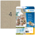 Etiketten aus Silphie-Papier permanent, 105x148mm, 80 Stück, braun HERMA 10756 HERMA 10756 permanent Silphie-Papier