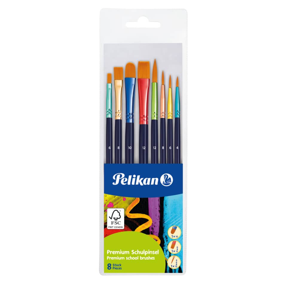 Pinselset Premium PI8/PB, 8 Stück sortiert PELIKAN 300008240 PELIKAN 300008240 701181