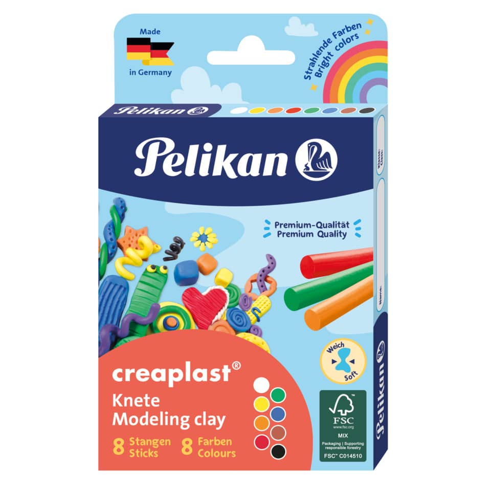 Wachsknete Creaplast, 8 Farben, sortiert PELIKAN 300007894 PELIKAN 300007894 606035 198/8 FS