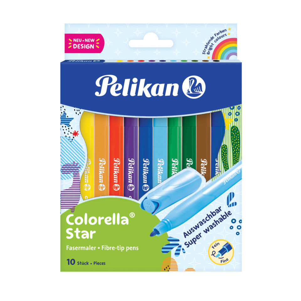 Fasermaler Colorella Star C 302/12, 0,6 mm, farbig sortiert, 10 Stück PELIKAN 300009805 PELIKAN 300009805 822299 C302/10