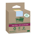 Haftnotizblock Super Sticky Recycling Notes aus 100% recyceltem Papier, 76x76 mm, farbig, 4 x 70 Blatt POST-IT 654 RSSCOL 3+1F POST-IT 654 RSSCOL 3+1F 76x76mm